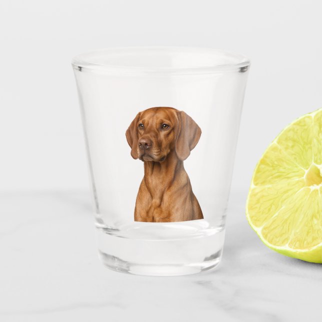 Copo De Shot Vizsla Dog Shot Glass (Frente)