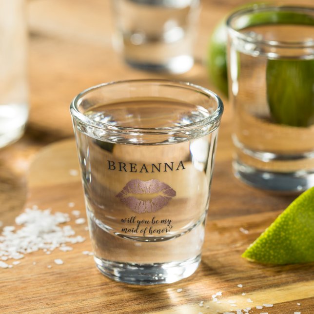 Copo De Shot Você será meu presente de Madrinha de casamento? (Criador carregado)