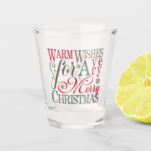 Copo De Shot Warm Wish Typografia Red/Green ID589