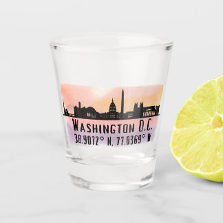 Copo De Shot Washington DC Skyline Latitude e Longitude