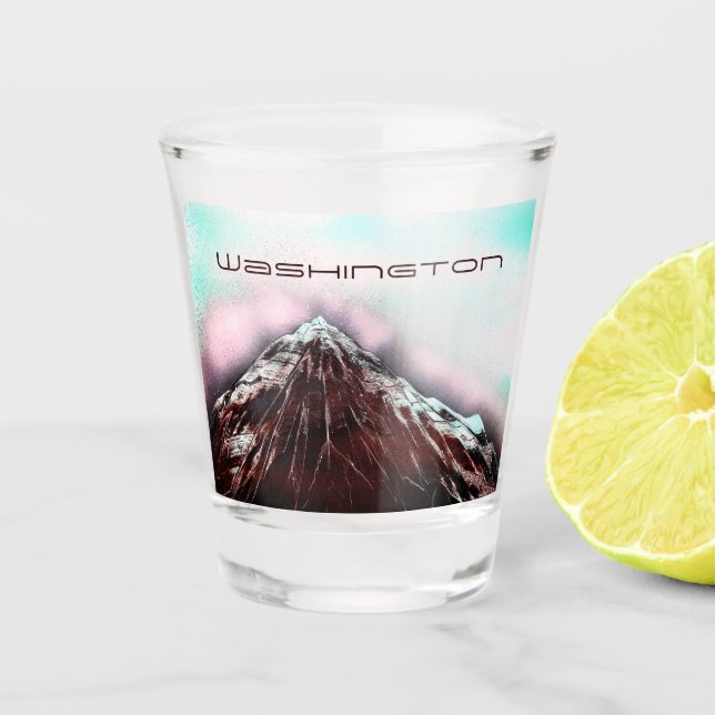 Copo De Shot Washington Monte Rainier O Estado Evergreen (Frente)