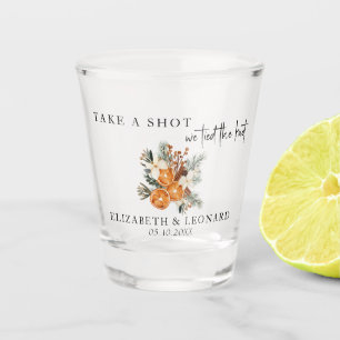 Copo De Shot Wedding Favor atira em verde de inverno