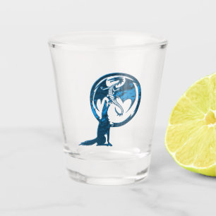 Copo De Shot Wolf & Dragon Blue shot glass
