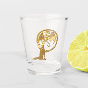 Copo De Shot Wolf & Dragon Dourado