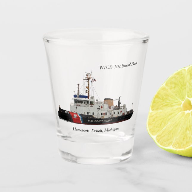Copo De Shot WTGB 102 Bristol Bay Placa de vidro (Frente)
