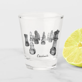 Copo De Shot Xadrez de Vidro