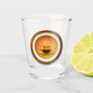 Copo De Shot Xícara de café quente.