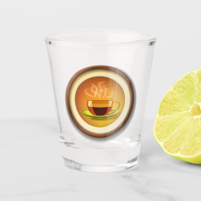 Copo De Shot Xícara de café quente. (Frente)