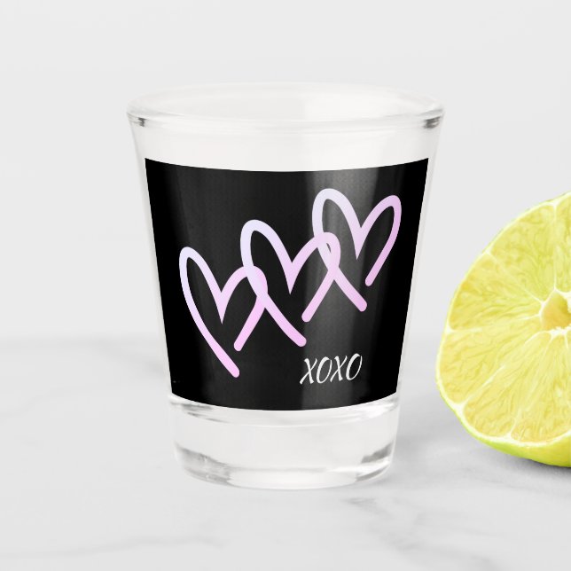 Copo De Shot XOXO Black Heart Shot Glass (Frente)