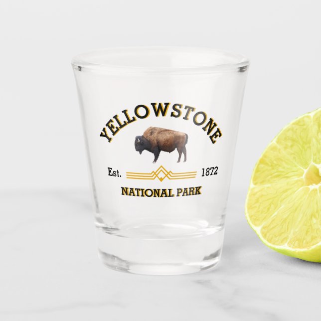 Copo De Shot Yellowstone National Park Shot glass (Frente)