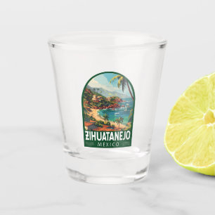 Copo De Shot Zihuatanejo México Viagem Arte Vintage
