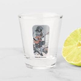 Copo De Shot Zombie Guitar Musical Fantasy Art Shot Glass