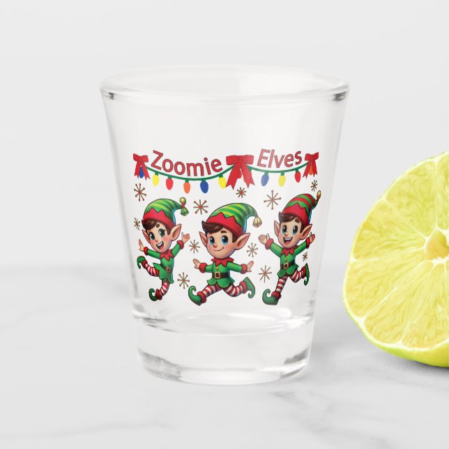 Copo De Shot Zoomie Elves Natal (Frente)
