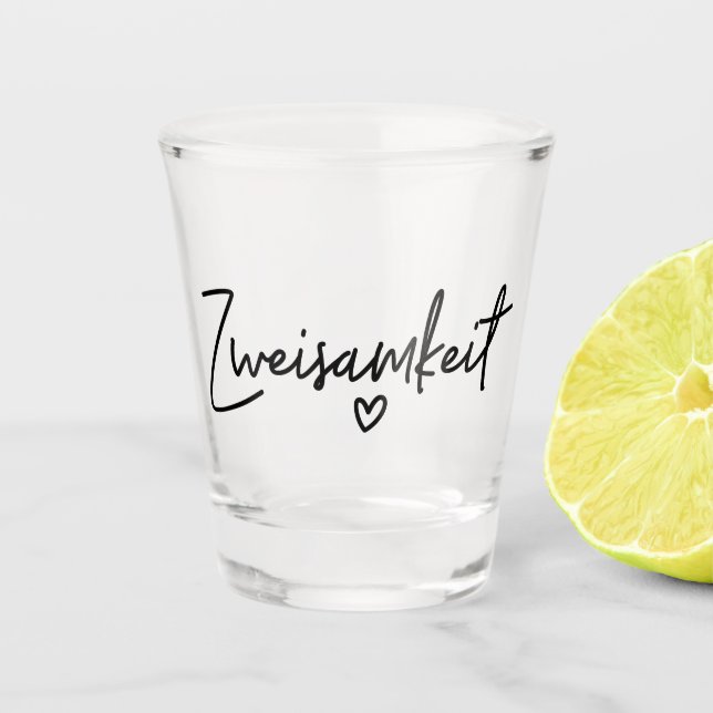 Copo De Shot Zweisamkeit, alemão Word, Togetherness, Alemanha (Frente)