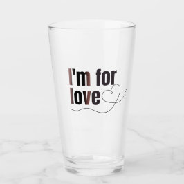 Copo de vidro para o amor. Bela inscrição