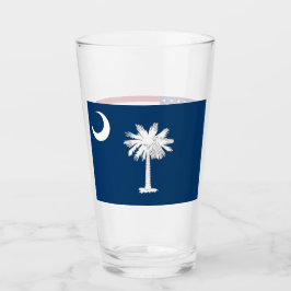 Copo de vidro Patriótico com bandeira da Carolina 