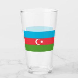 Copo de vidro Patriótico com bandeira do Azerbaijã