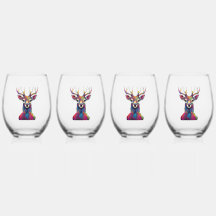 Copo de Vinho sem Haste - Obra de Arte Cervos Colo