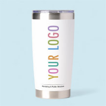Copo Isolado Branco 20 oz com Logotipo da Empresa