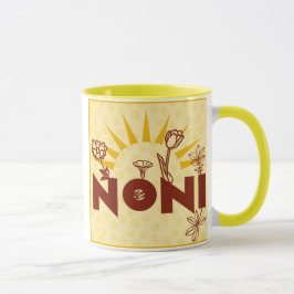 Copo italiano da caneca da avó do amarelo do