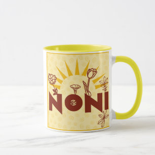 Copo italiano da caneca da avó do amarelo do