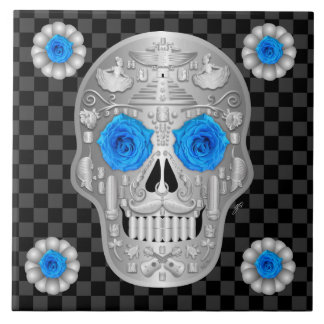 Copo para Bebida Chrome Calavera (Rosa Azul)