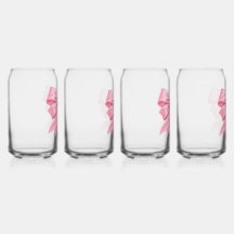 Copo para Bebida com Laço de Cetim Rosa Fofa para