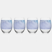 Copo para Bebidas com Manchas de Tinta Abstratas