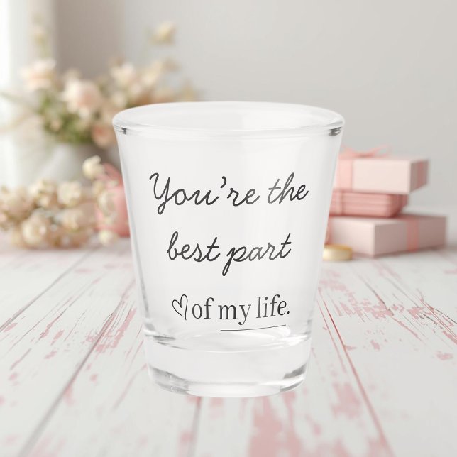Copo para Shot com Citação de Amor Moderno (Criador carregado)