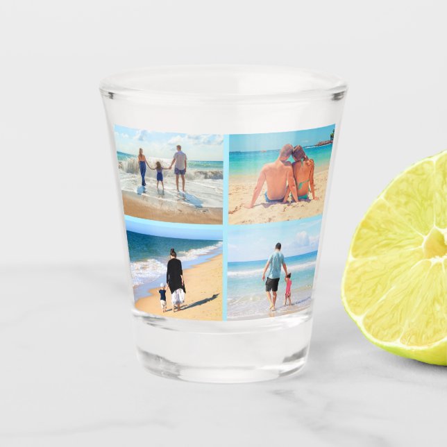 Copo para Shot com Colagem de Foto Personalizada (Frente)