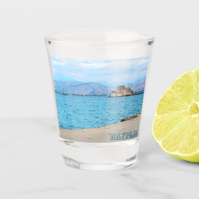 Copo para shot de lembrança de Nafplio Grécia (Frente)