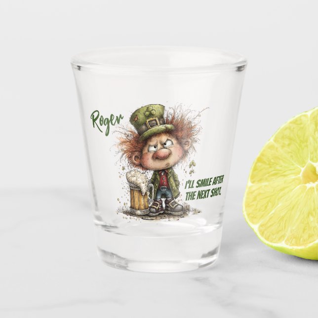 Copo para Shot de Leprechaun Mal-humorado (Frente)