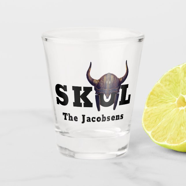 Copo para Shot de Skol e Capacete com Chifres (Frente)