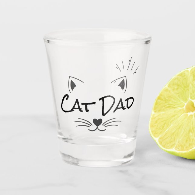 Copo para Shot do Pai de Gato - Presente Divertido (Frente)