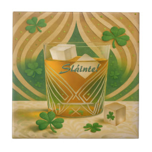 Copo para Uísque Irlandês Shamrocks "Sláinte!"