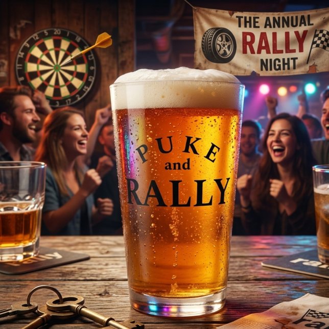 Copo Puke and Rally Pint – Copo de Cerveja Diverti (Criador carregado)