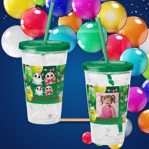 Copo Tumbler Acrílico de Fantasma Pastel Fofo Pres