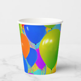 Copos de Aniversário com Desenho de Balão