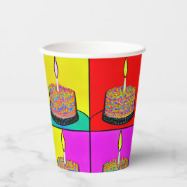 Copos de Aniversário com Design de Bolo