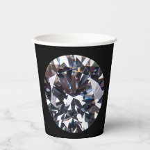 Copos de Papel de Imagem em Gem de Diamante Elegan