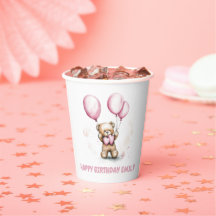 Copos de papel de Pastel de Urso Cónico