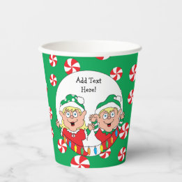 Copos de Papel "Elfos Felizes" 240 ml
