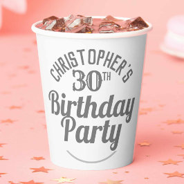 Copos de Papel para Celebração de Aniversário de 3