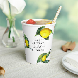 Copos de Papel para Chá de Noiva de Folhas Grandes