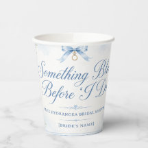 Copos de Papel para Chá de Noiva Something Blue |
