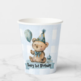 Copos de papel para o 1º aniversário do Beary