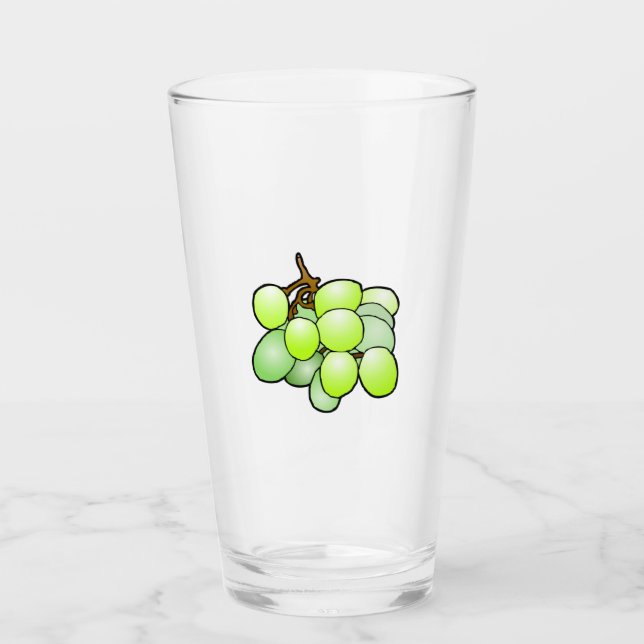 Copos de vidro com uvas (Frente)