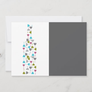 Copos de Vinho Moldados em uma Garrafa