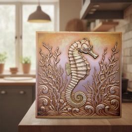 Copper Metallic Iridescent Seahorse D1223