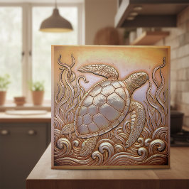 Copper Metallic Iridescent Turtle D1223